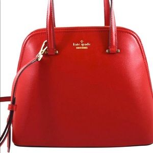 NWT Kate Spade Patterson Drive medium dome bag red